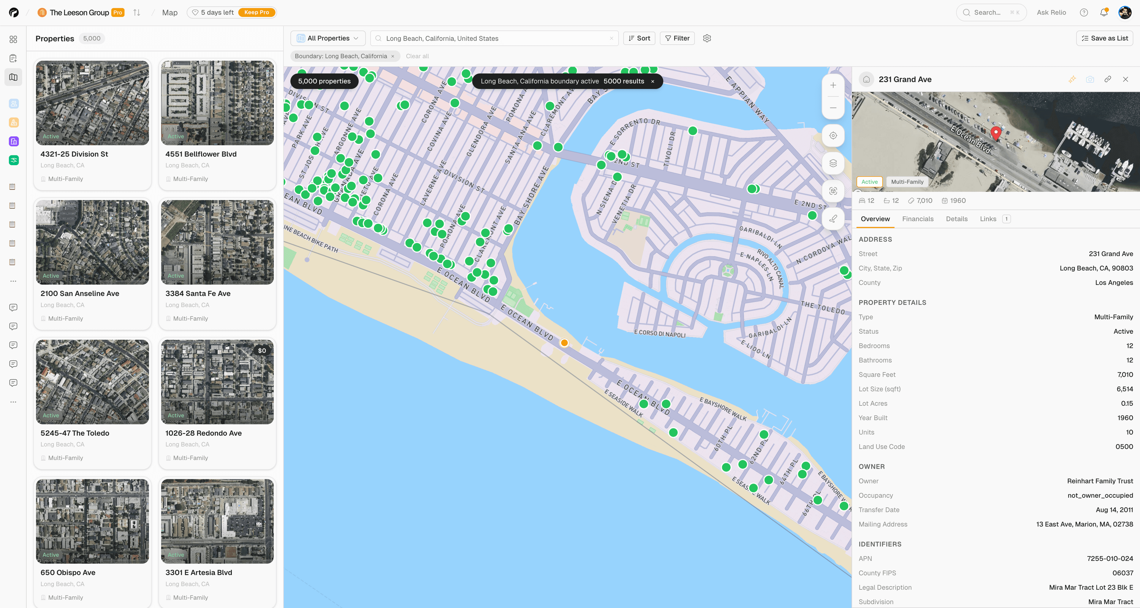 Contact card flyouts — right from the map